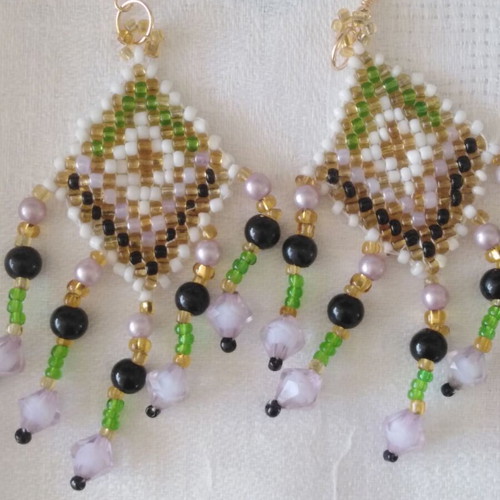 Handmade beaded earrings new, unique pieces