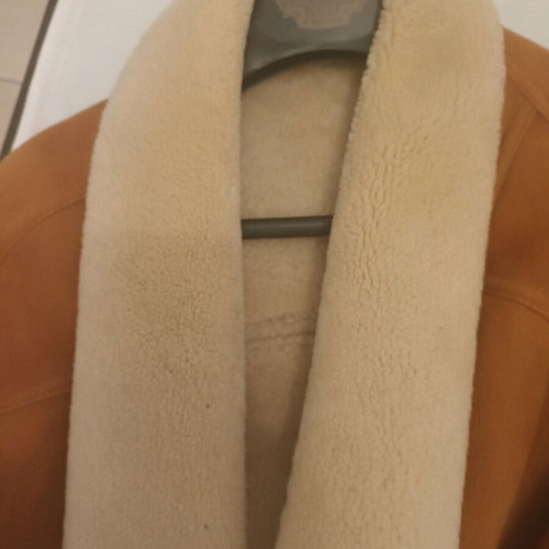 Sheepskin jacket camel color size L, vintage