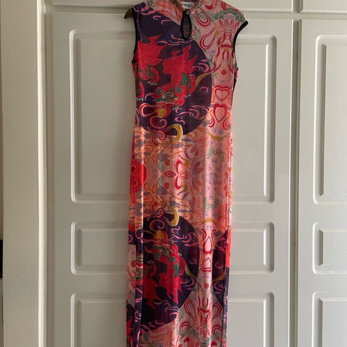 Kendall + Kylie semi-transparent colorful dress like new