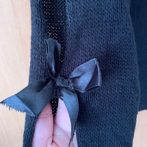 Knitted blouse new with bows, size S-M, black