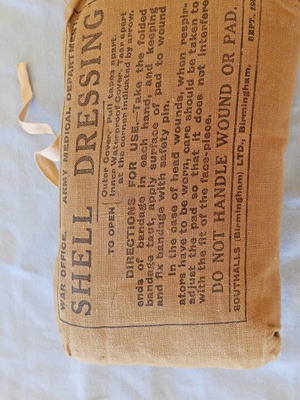 Shell Dressing WW2 authentic military bandage September 1942