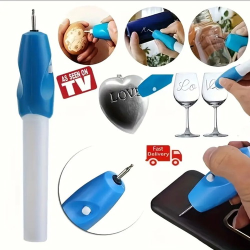 Engraving pen tool new battery-powered for glass, stone, wood
