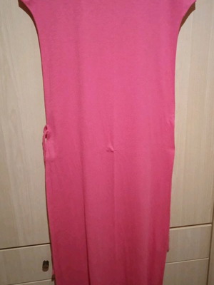 Maxi φόρεμα σαν καινούργιο, φούξια, cotton, με ζωνάκι, μέγεθος S