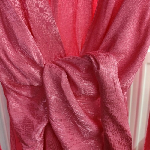 Satin dress fuchsia with front tie new with tag