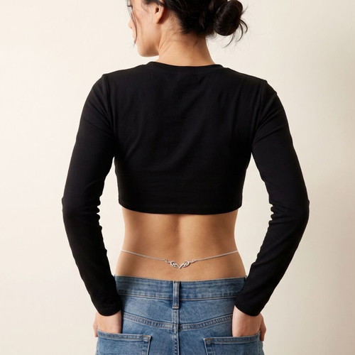 Silver Plated Back Body Chain with Tribal Design new