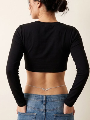 Silver Plated Back Body Chain with Tribal Design new
