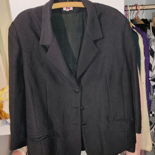 Blazer jacket used black wide fit 7XL Greek made