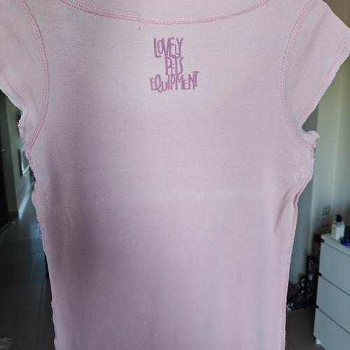 Zara T-shirt with pet design, pink, XS