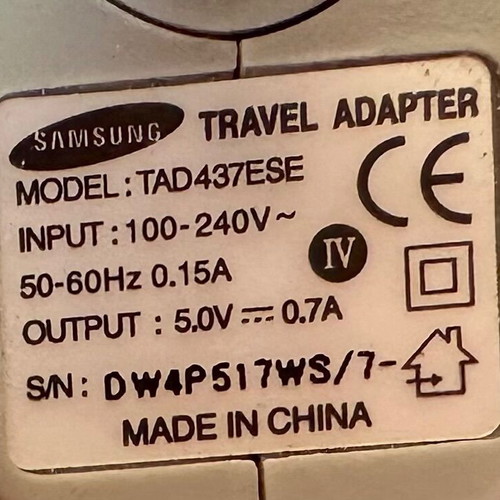 Samsung charger used, old model