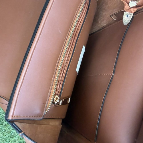 Veta leather backpack new, brown with internal and external pockets