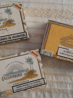 Cigar boxes used, pack of three, empty
