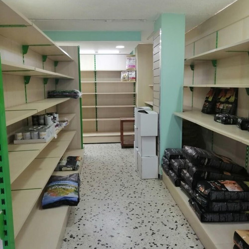 Wooden Gondolas like new, heavy type with shelves and slat display