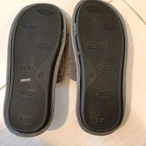 Parex Boss Big men's winter slippers size 43, like new, gray