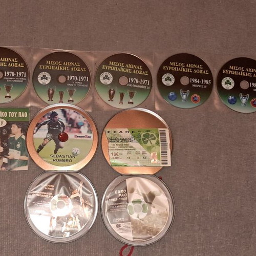 Panathinaikos Collectible Collection DVD CD Cassettes new, historic documentaries