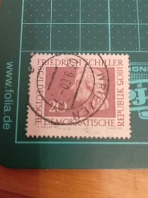 Germany DDR Stamp 1959 200th Anniversary of Friedrich von Schiller poet like new