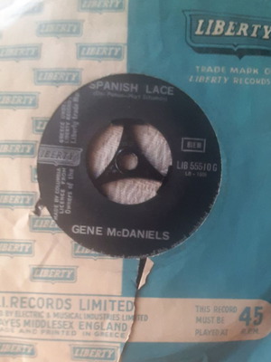 Gene McDaniels Spanish Lace 7" single μεταχειρισμένο, pop