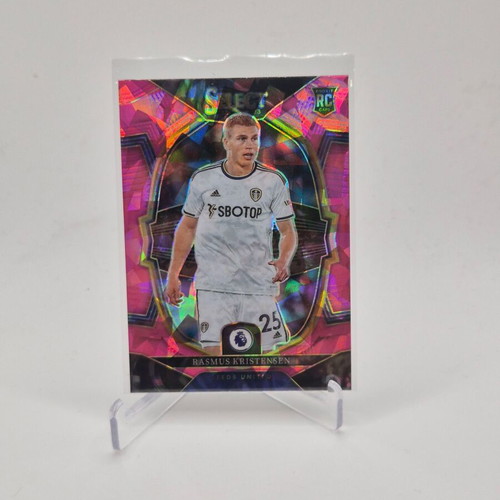 2022 Panini Select Premier League Terrace Pink Ice Prizm Rasmus Kristensen Rookie RC card