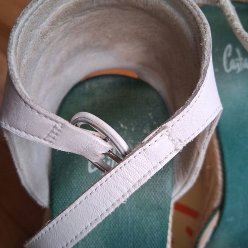 Castaner wedge espadrille sandals used, green, size 39
