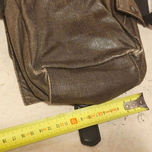 Men's canvas vintage messenger bag, beige brown