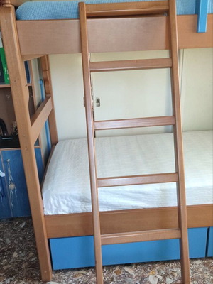 Bunk bed with storage like new, two single beds 90x190