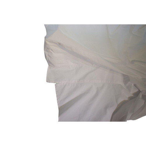 Rundholz white cotton poplin shirt tunic with back zipper, size L