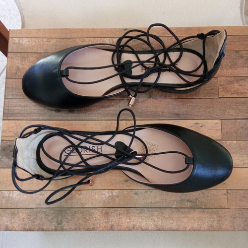 Glorish flat shoes with laces, new, size 36, black