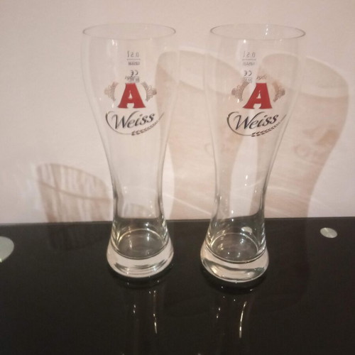 Alpha Weiss Beer Glasses set of 2 500ml like new
