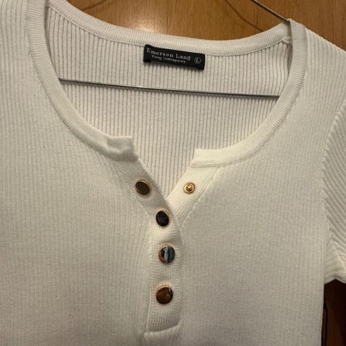 Emerson Lang Women's White Blouse L New