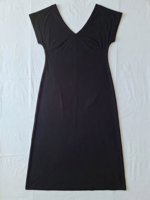 Mat Fashion black maxi dress A-line L/XL, slightly used