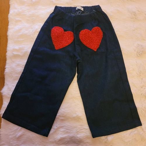 Two In A Castle culotte pants like new for 6 years old blue and red