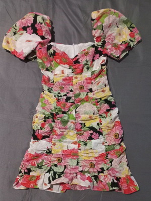 Zara Mini Floral Dress Like New, Off Shoulders, Size S