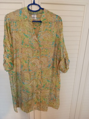 Silk Semizie Dress new, size XL, colorful patterns