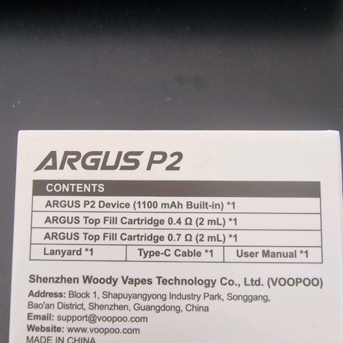 Voopoo Argus P2 pod new, 1100mAh battery, ruby red