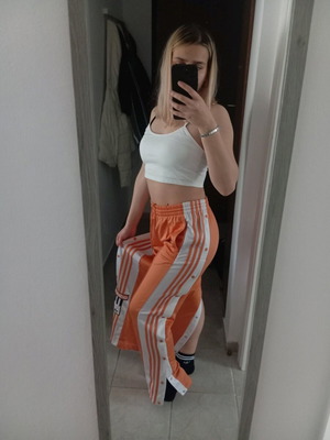 Adidas Andibreak pants used, unisex, white