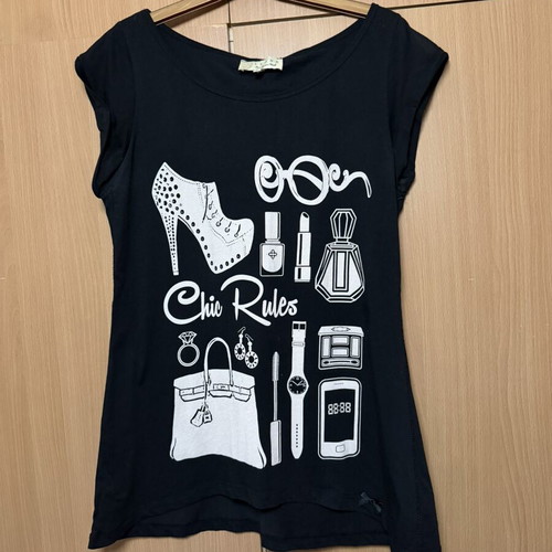 Lynne short-sleeve blouse like new, black, size S