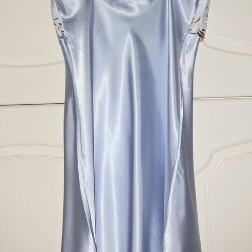 Satin nightgown Rachel light blue with lace like new