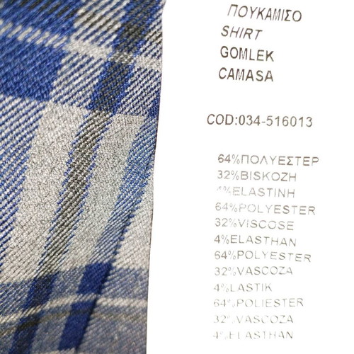 Long checked shirt Lynne like new, grey and blue