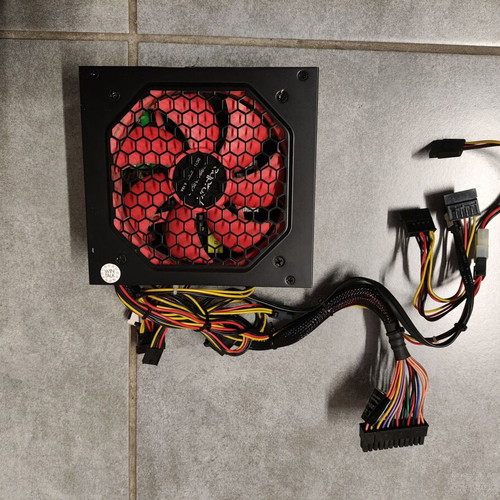 PC spare parts set, used, includes RAM, motherboards, coolers, power supplies, DVD burners, cases