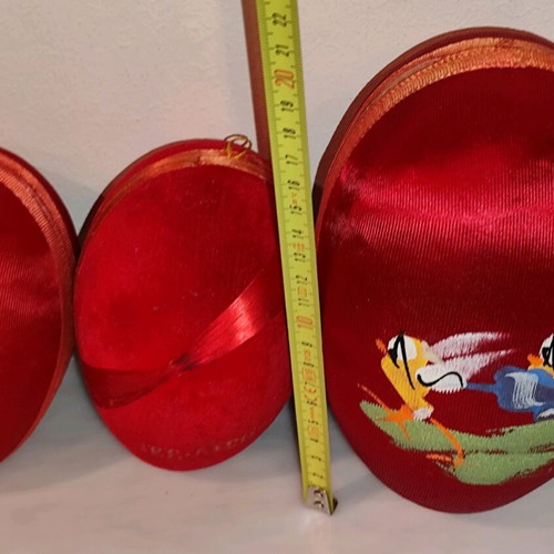 Easter fabric eggs used, Greek handmade hand-painted