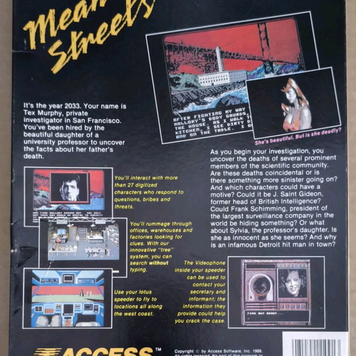 Mean Streets used, Commodore Disk, Big Box