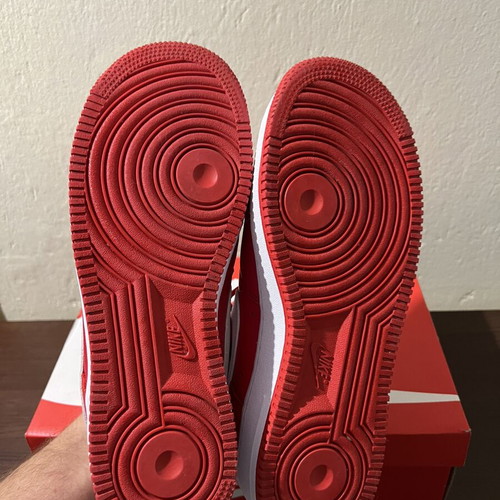 Nike Air Force 1 Low Retro sneakers, red and white, size 44