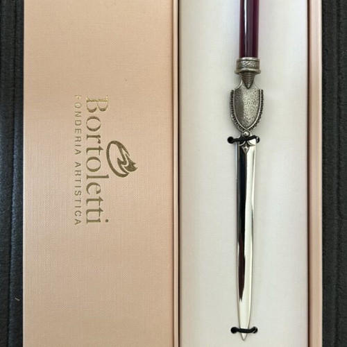 Handmade letter opener with Murano glass handle and bronze new