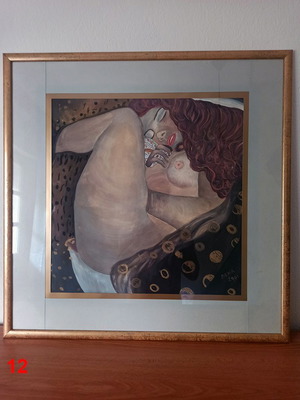 Danae Gustav Klimt painting copy new on canvas with frame