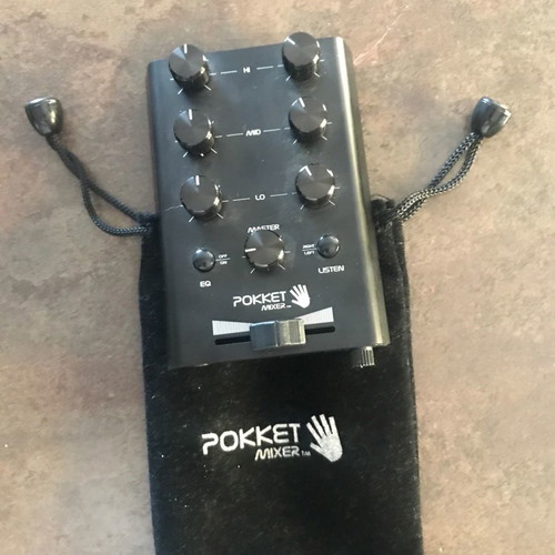 Pokket mixer used, portable 2-channel with crossfader