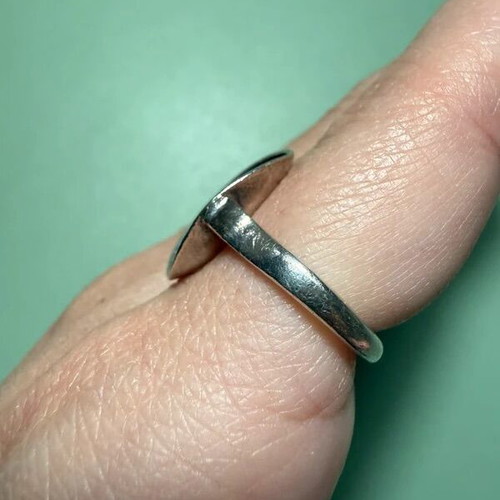 Handmade ring 18K gold and 925 silver used, vintage design