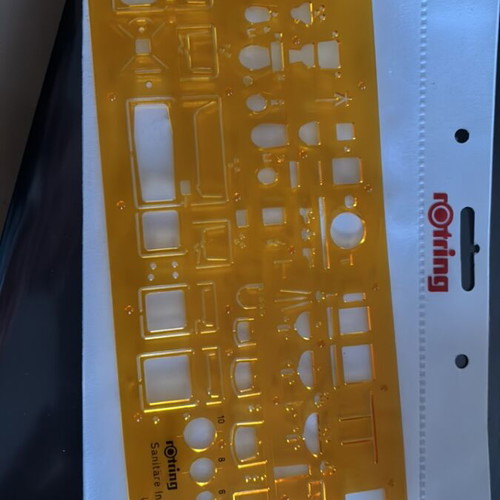Rotring stencil for bathroom plumbing new
