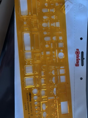 Rotring stencil for bathroom plumbing new