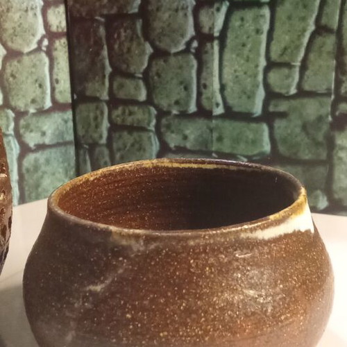 Handmade ceramic aromatic burner set stoneware like new