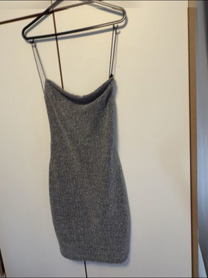 Bubble Gun Short Dress new, white and gray