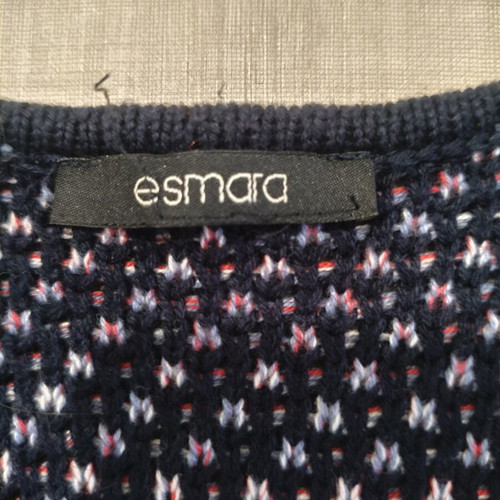 Esmara women's knitted cardigan medium blue pink textured knit like new